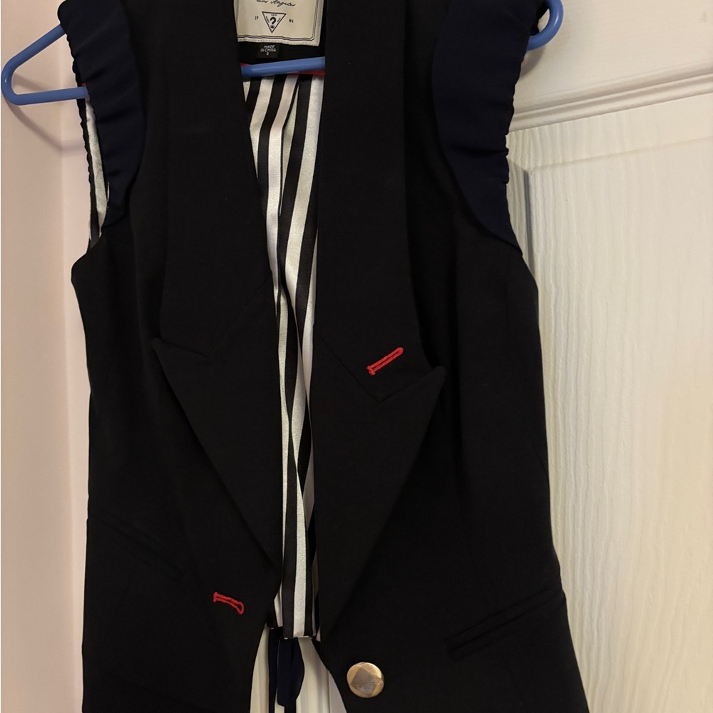 Guess Black and Navy Sleeveless Vest
